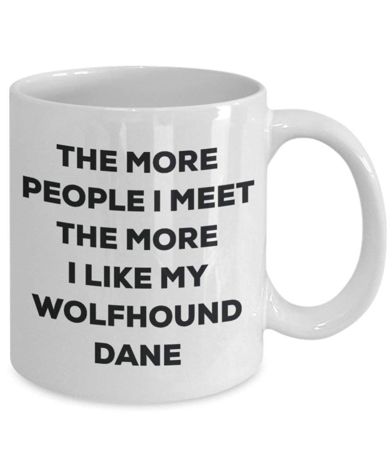 The more people i meet the more i Like My Wolfhound Dane mug – Funny Coffee Cup – Christmas Dog Lover cute GAG regalo idea 15oz Infradito colorati estivi, con finte perline
