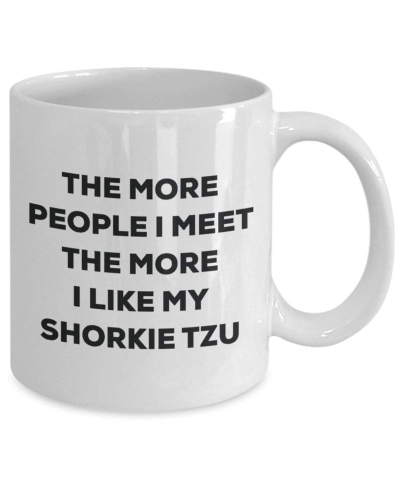 The more people i meet the more i Like My Shorkie Tzu mug – Funny Coffee Cup – Christmas Dog Lover cute GAG regalo idea 15oz Infradito colorati estivi, con finte perline