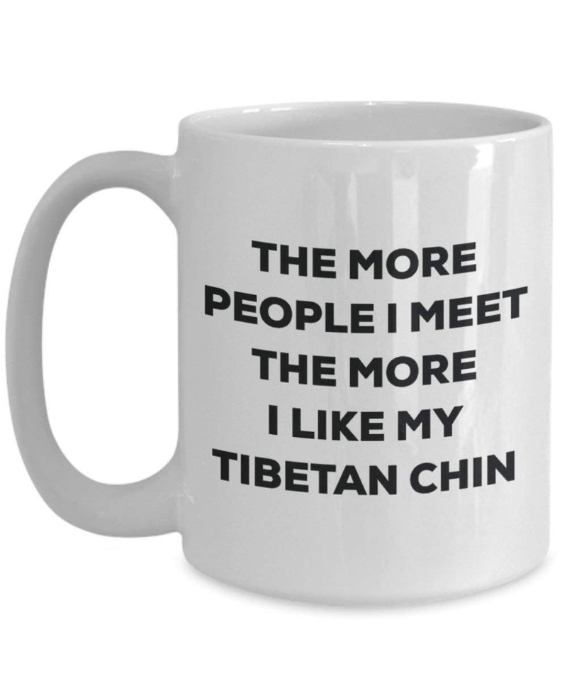 The more people i meet the more i Like My tibetano chin mug – Funny Coffee Cup – Christmas Dog Lover cute GAG regalo idea 15oz Infradito colorati estivi, con finte perline
