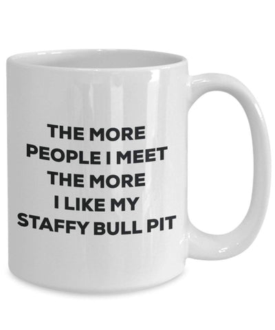 The more people i meet the more i Like My Staffy Bull Pit mug – Funny Coffee Cup – Christmas Dog Lover cute GAG regalo idea 11oz Infradito colorati estivi, con finte perline