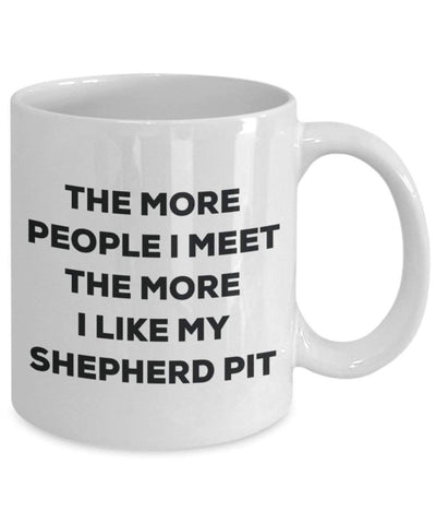 The more people i meet the more i Like My Shepherd Pit mug – Funny Coffee Cup – Christmas Dog Lover cute GAG regalo idea 11oz Infradito colorati estivi, con finte perline