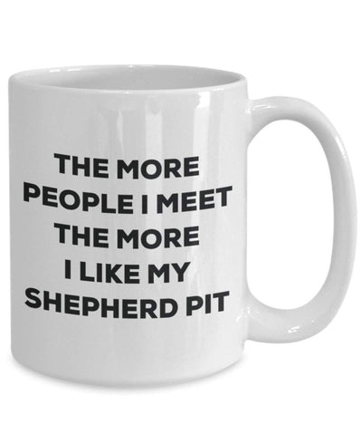 The more people i meet the more i Like My Shepherd Pit mug – Funny Coffee Cup – Christmas Dog Lover cute GAG regalo idea 11oz Infradito colorati estivi, con finte perline