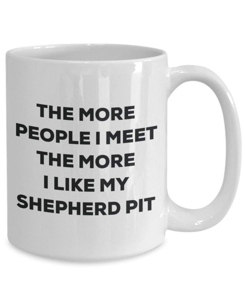 The more people i meet the more i Like My Shepherd Pit mug – Funny Coffee Cup – Christmas Dog Lover cute GAG regalo idea 11oz Infradito colorati estivi, con finte perline