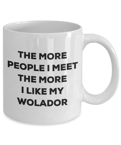 The more people i meet the more i Like My Wolador mug – Funny Coffee Cup – Christmas Dog Lover cute GAG regalo idea 11oz Infradito colorati estivi, con finte perline