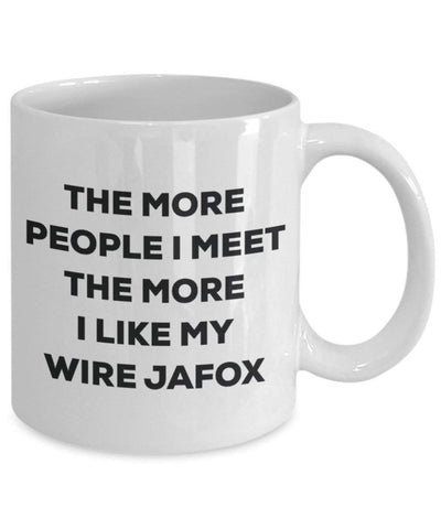 The more people i meet the more i Like My Wire Jafox mug – Funny Coffee Cup – Christmas Dog Lover cute GAG regalo idea 11oz Infradito colorati estivi, con finte perline