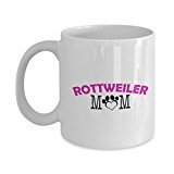 Funny Rottweiler Couple Mug - Rottweiler Dad - Rottweiler Mom - Rottweiler Lover Gifts - Unique Ceramic Gifts Idea (Mom)