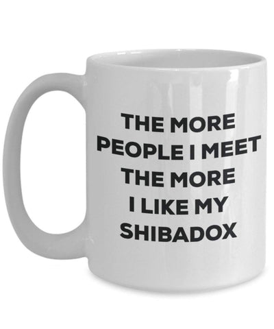 The more people i meet the more i Like My Shibadox mug – Funny Coffee Cup – Christmas Dog Lover cute GAG regalo idea 15oz Infradito colorati estivi, con finte perline