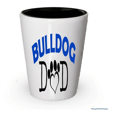 BullDog Papá y Mamá – vaso de chupito regalos para Bulldog par