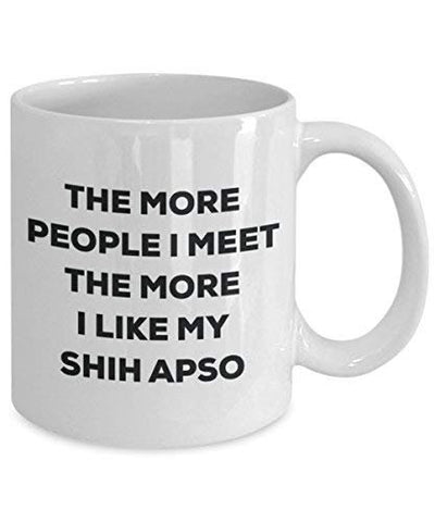 The more people i meet the more i Like My Shih apso mug – Funny Coffee Cup – Christmas Dog Lover cute GAG regalo idea 15oz Infradito colorati estivi, con finte perline