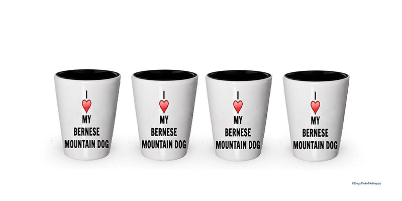 I love my Bernese Mountain Dog Shot Glass - Bernese Mountain Dog Lover gifts (6)