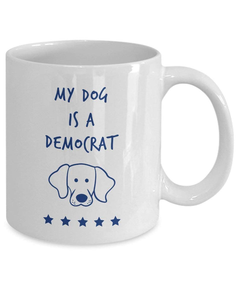My Dog ist ein Demokrat Tasse – Funny Tee Hot Cocoa Kaffeetasse – Neuheit Geburtstag Weihnachten Jahrestag Gag Geschenke Idee