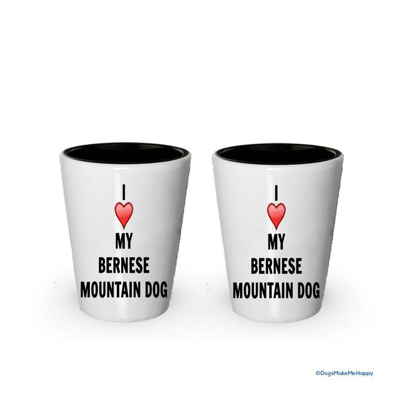 I love my Bernese Mountain Dog Shot Glass - Bernese Mountain Dog Lover gifts (6)