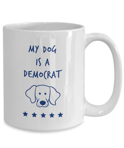 My Dog ist ein Demokrat Tasse – Funny Tee Hot Cocoa Kaffeetasse – Neuheit Geburtstag Weihnachten Jahrestag Gag Geschenke Idee