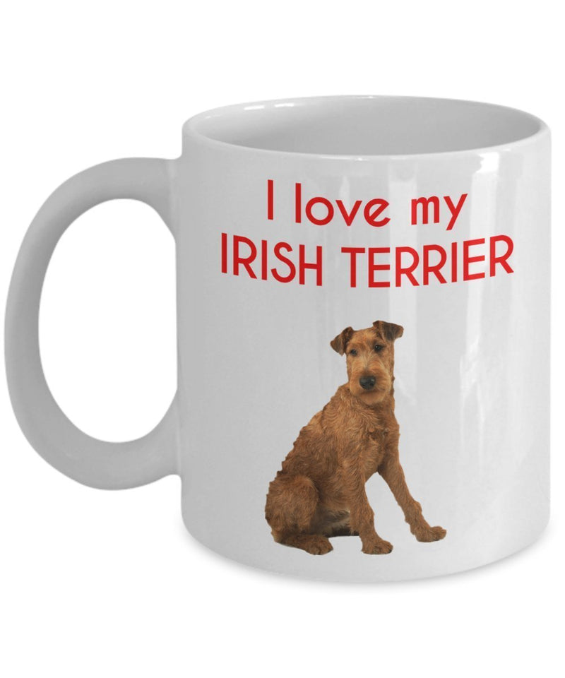 Irish Terrier Kaffeetasse – Lustige Teetasse für heiße Kakao-Kaffeetasse – Neuheit Geburtstag Weihnachten Jahrestag Gag Geschenkidee