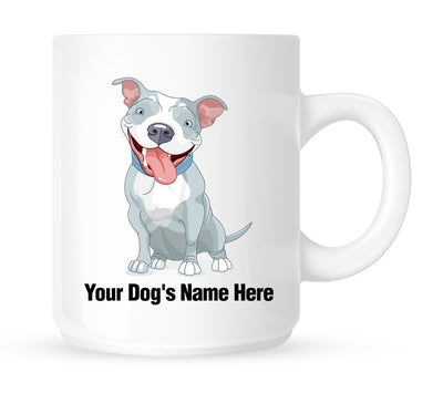 Personalized pit bull mug