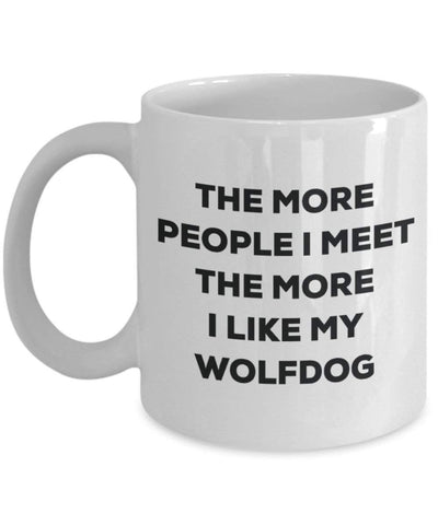 The more people i meet the more i Like My Wolfdog mug – Funny Coffee Cup – Christmas Dog Lover cute GAG regalo idea 15oz Infradito colorati estivi, con finte perline