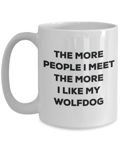 The more people i meet the more i Like My Wolfdog mug – Funny Coffee Cup – Christmas Dog Lover cute GAG regalo idea 15oz Infradito colorati estivi, con finte perline