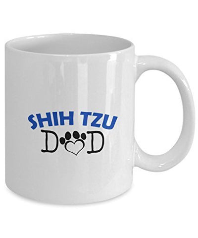 Funny Shih Tzu Couple Mug – Shih Tzu Dad – Shih Tzu Mom – Shih Tzu Lover Gifts - Unique Ceramic Gifts Idea (Dad)