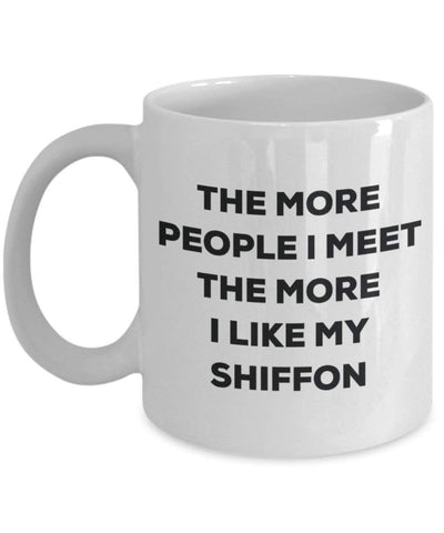 The more people i meet the more i Like My Shiffon mug – Funny Coffee Cup – Christmas Dog Lover cute GAG regalo idea 11oz Infradito colorati estivi, con finte perline