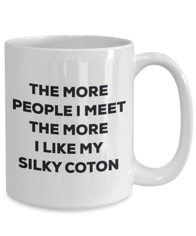 The more people i meet the more i Like My Silky Coton mug – Funny Coffee Cup – Christmas Dog Lover cute GAG regalo idea 11oz Infradito colorati estivi, con finte perline