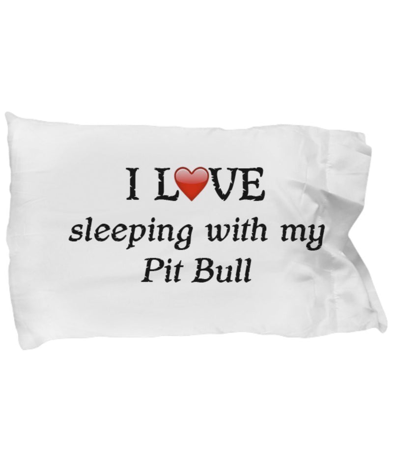 I Love My Pit Bull Taie d'oreiller