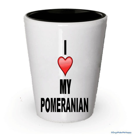 I love my Pomeranian Shot Glass - Pomeranian Lover gifts (2)
