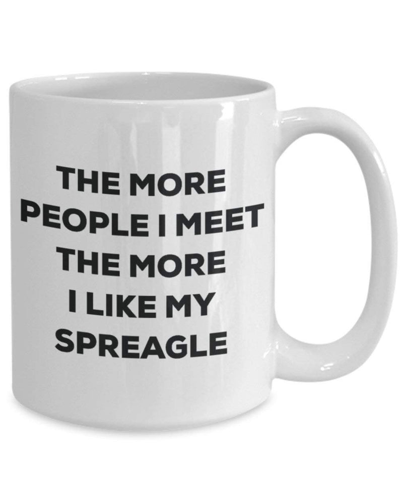 The more people i meet the more i Like My Spreagle mug – Funny Coffee Cup – Christmas Dog Lover cute GAG regalo idea 11oz Infradito colorati estivi, con finte perline