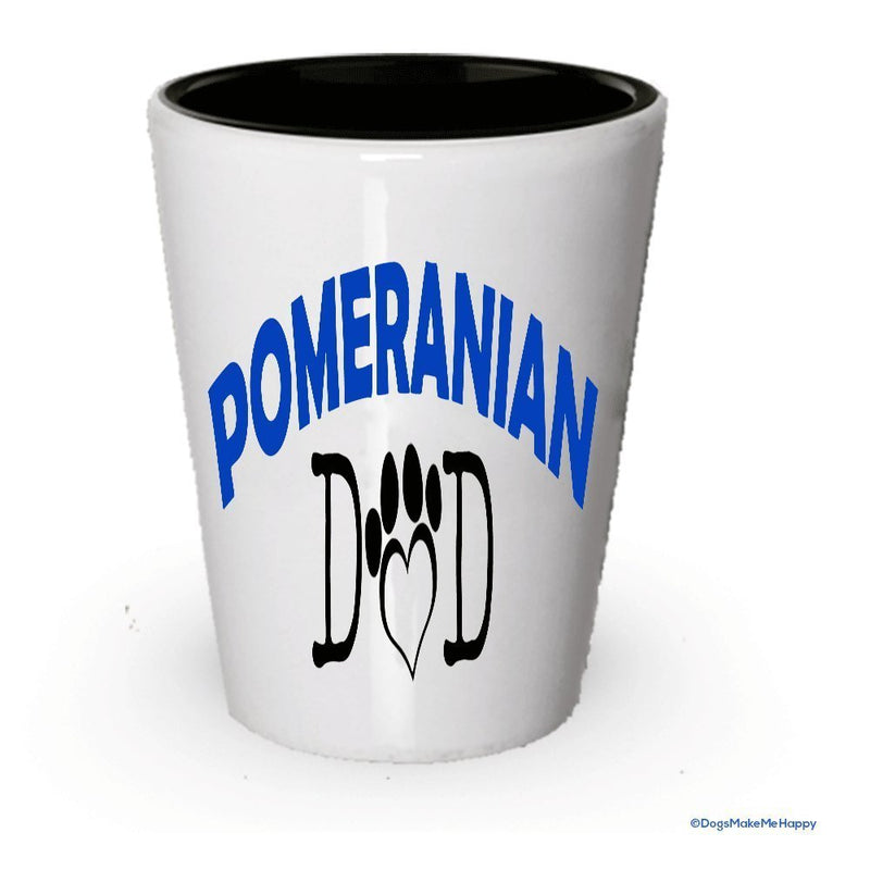 Pomeranian Dad and Mom Shot Glass - Gifts for Pomeranian Couple (4, Couple)