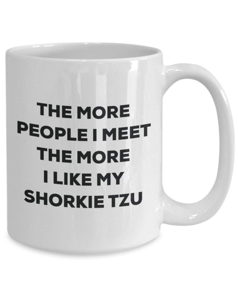 The more people i meet the more i Like My Shorkie Tzu mug – Funny Coffee Cup – Christmas Dog Lover cute GAG regalo idea 15oz Infradito colorati estivi, con finte perline