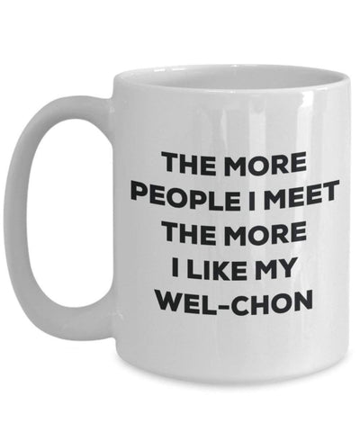 The more people i meet the more i Like My wel-chon mug – Funny Coffee Cup – Christmas Dog Lover cute GAG regalo idea 15oz Infradito colorati estivi, con finte perline