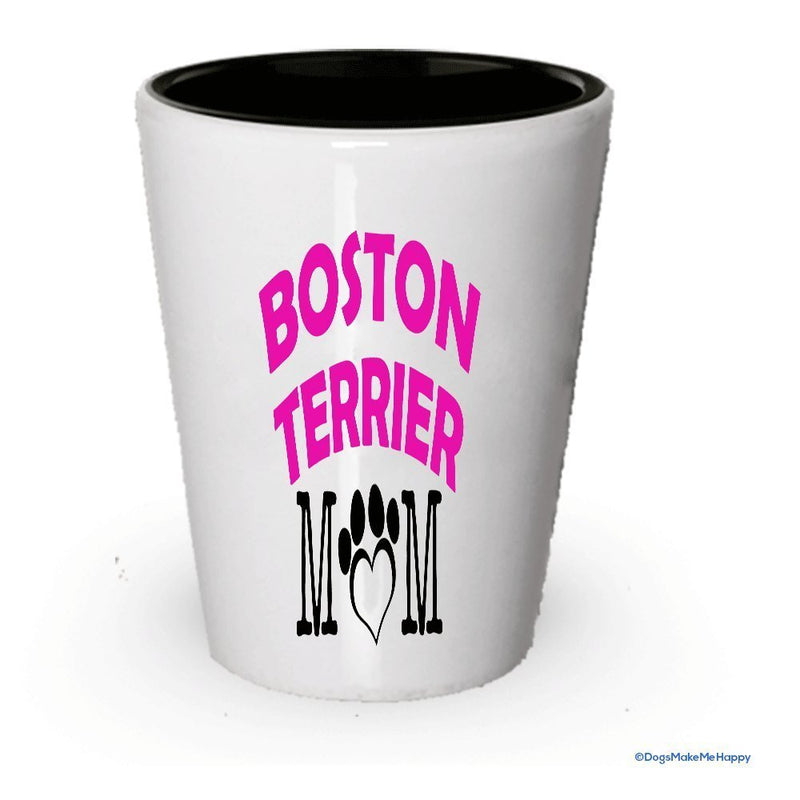 Terrier de Boston Papa et Maman Verre à liqueur – Cadeaux pour couple de terrier de Boston Mom