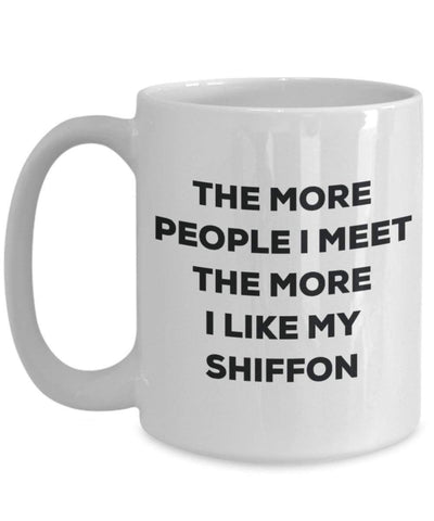 The more people i meet the more i Like My Shiffon mug – Funny Coffee Cup – Christmas Dog Lover cute GAG regalo idea 11oz Infradito colorati estivi, con finte perline