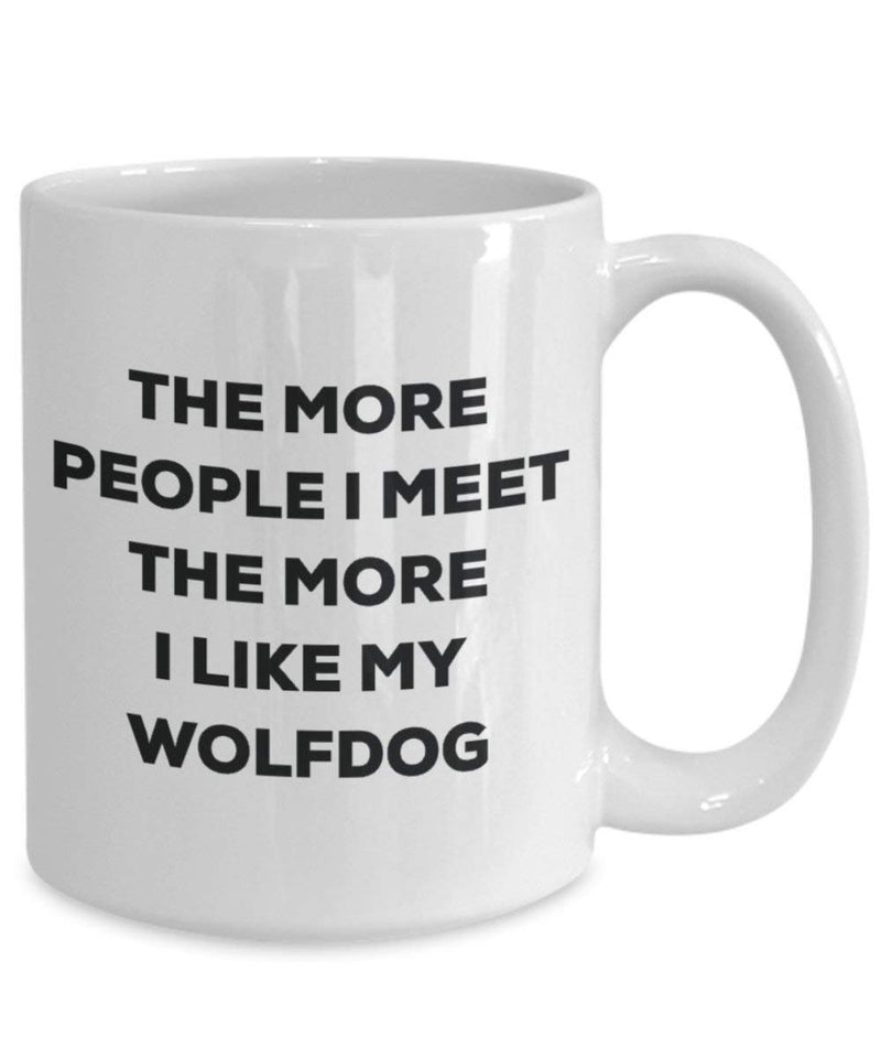 The more people i meet the more i Like My Wolfdog mug – Funny Coffee Cup – Christmas Dog Lover cute GAG regalo idea 15oz Infradito colorati estivi, con finte perline