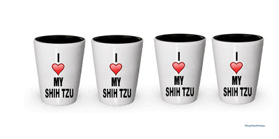 I Love My Shih tzu shot glass - Shih tzu Dog lover Gifts Idea (6)