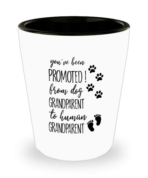 Dog Grandparent to Human Grandparent Shot glass