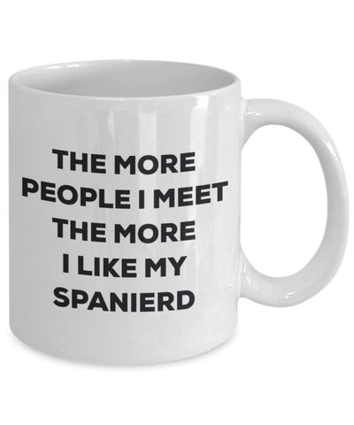 The more people i meet the more i Like My Spanierd mug – Funny Coffee Cup – Christmas Dog Lover cute GAG regalo idea 11oz Infradito colorati estivi, con finte perline