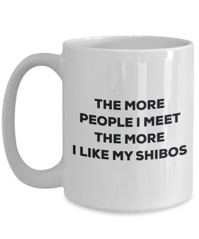 The more people i meet the more i Like My Shibos mug – Funny Coffee Cup – Christmas Dog Lover cute GAG regalo idea 11oz Infradito colorati estivi, con finte perline