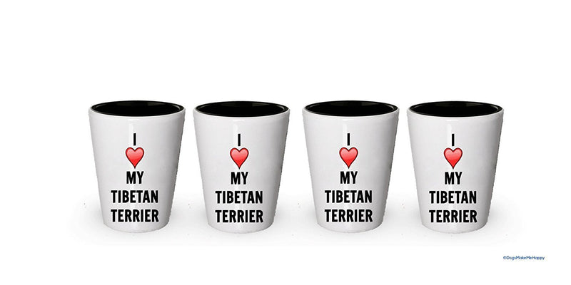 I love my Tibetan Terrier Shot Glass - Tibetan Terrier Lover gifts (1)