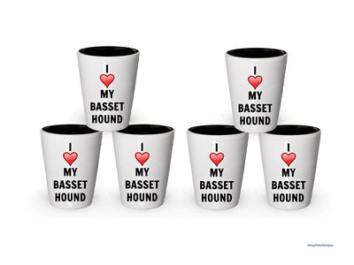 I love my Basset Hound Shot Glass - Basset Hound Lover gifts (6)