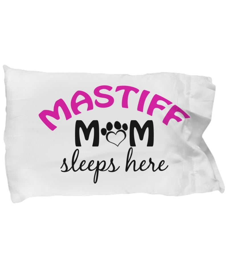 DogsMakeMeHappy Mastiff Mom and Dad Pillow Cases (Couple)