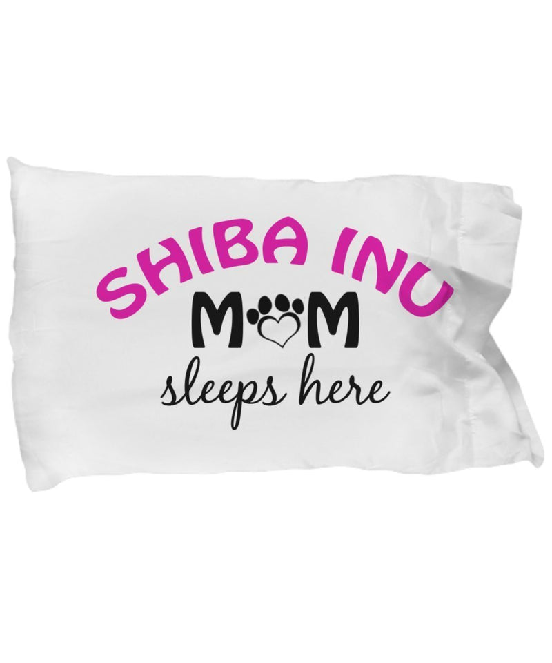 DogsMakeMeHappy Shiba Inu Mom and Dad Pillowcases (Mom)