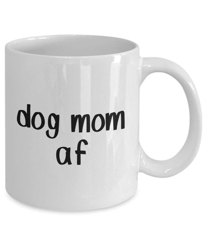 Tasse mit Aufschrift"Dog Mother A", lustiger Tee, Kakao, Kaffeetasse, Geschenkidee zum Geburtstag 11oz weiß