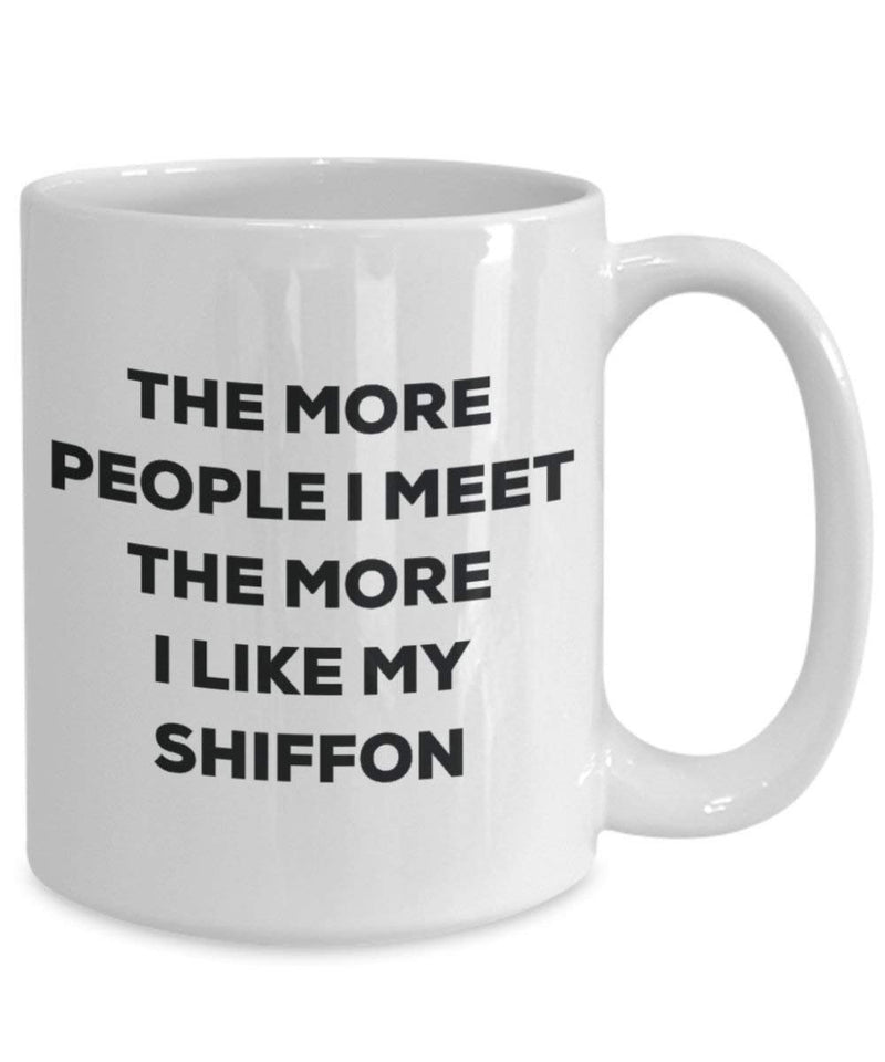 The more people i meet the more i Like My Shiffon mug – Funny Coffee Cup – Christmas Dog Lover cute GAG regalo idea 11oz Infradito colorati estivi, con finte perline