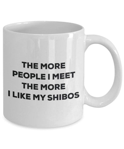 The more people i meet the more i Like My Shibos mug – Funny Coffee Cup – Christmas Dog Lover cute GAG regalo idea 11oz Infradito colorati estivi, con finte perline