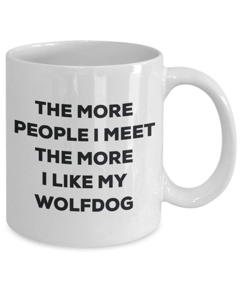 The more people i meet the more i Like My Wolfdog mug – Funny Coffee Cup – Christmas Dog Lover cute GAG regalo idea 15oz Infradito colorati estivi, con finte perline