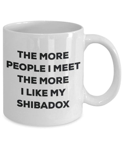 The more people i meet the more i Like My Shibadox mug – Funny Coffee Cup – Christmas Dog Lover cute GAG regalo idea 15oz Infradito colorati estivi, con finte perline