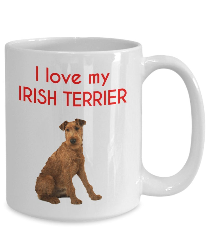 Irish Terrier Kaffeetasse – Lustige Teetasse für heiße Kakao-Kaffeetasse – Neuheit Geburtstag Weihnachten Jahrestag Gag Geschenkidee