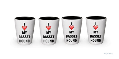 I love my Basset Hound Shot Glass - Basset Hound Lover gifts (6)