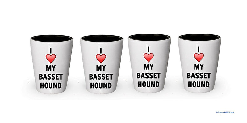 I love my Basset Hound Shot Glass - Basset Hound Lover gifts (6)