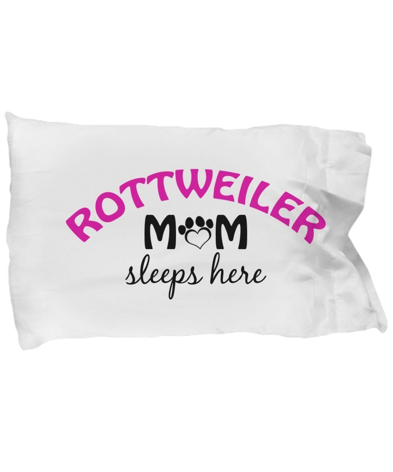 DogsMakeMeHappy Rottweiler Mom and Dad Pillowcases (Couple)